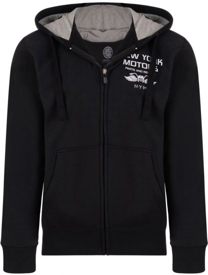 Kam Jeans 773 New York Motors Hoodie Black - Džemperi un džemperi ar kapuci - Džemperi - 2XL-14XL