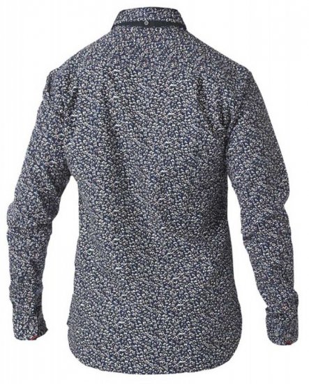 D555 Radcliff LS Printed Shirt Navy - Krekli - Krekli - 2XL-8XL
