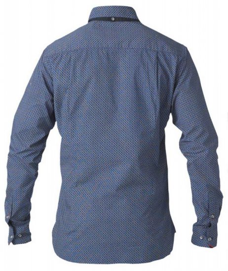 D555 Scott LS Printed Shirt Blue - Krekli - Krekli - 2XL-8XL