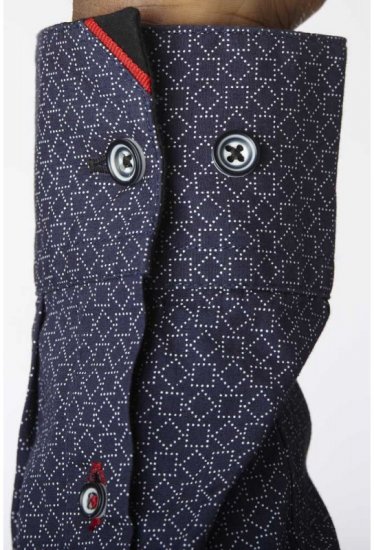 D555 Scott LS Printed Shirt Blue - Krekli - Krekli - 2XL-8XL