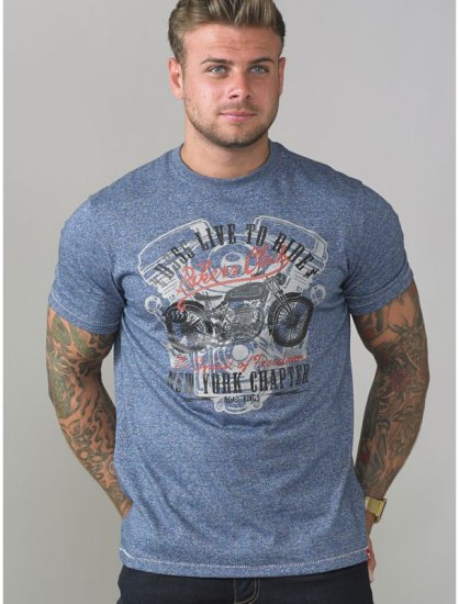 D555 Bradley T-shirt Blue - T-krekli - T-krekli - 2XL-14XL