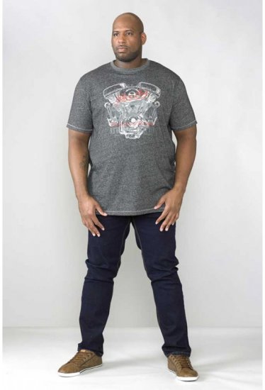 D555 Bradley T-shirt Charcoal - T-krekli - T-krekli - 2XL-14XL