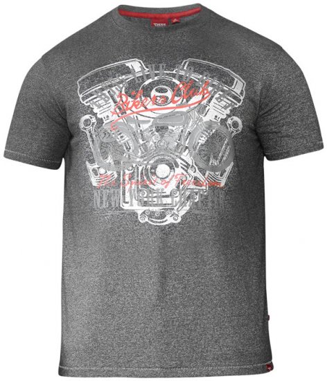 D555 Bradley T-shirt Charcoal - T-krekli - T-krekli - 2XL-14XL