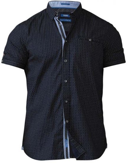 D555 Republic Short Sleeve Shirt Navy - Krekli - Krekli - 2XL-8XL