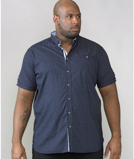 D555 Republic Short Sleeve Shirt Navy - Krekli - Krekli - 2XL-8XL