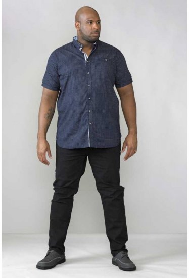 D555 Republic Short Sleeve Shirt Navy - Krekli - Krekli - 2XL-8XL