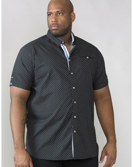 D555 Ollie Short Sleeve Shirt Black - Krekli - Krekli - 2XL-8XL