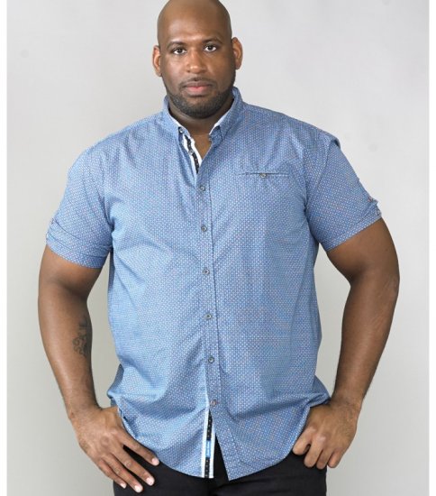 D555 Limburg Short Sleeve Shirt Blue - Krekli - Krekli - 2XL-8XL