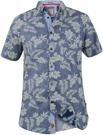 D555 Oswald Short Sleeve Hawaii Shirt - Krekli - Krekli - 2XL-8XL