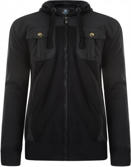 Kam Jeans 700 Contrast Print Hoody Black - Džemperi un džemperi ar kapuci - Džemperi - 2XL-14XL