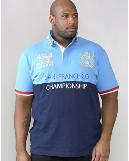 D555 Ernest Polo Blue & Navy - Polo krekli - Polo krekli - 2XL-8XL