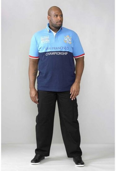 D555 Ernest Polo Blue & Navy - Polo krekli - Polo krekli - 2XL-8XL