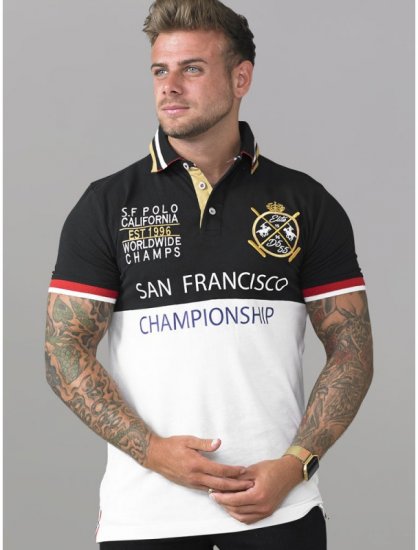 D555 Ernest Polo Black & White - Polo krekli - Polo krekli - 2XL-8XL