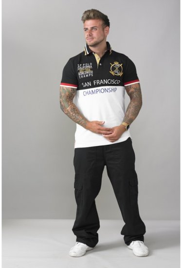 D555 Ernest Polo Black & White - Polo krekli - Polo krekli - 2XL-8XL