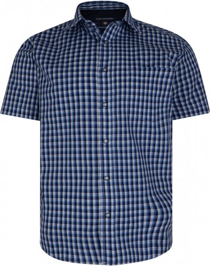 Kam Jeans 6145 Short Sleeve Shirt Navy - Krekli - Krekli - 2XL-8XL