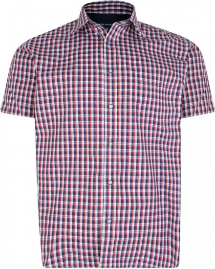 Kam Jeans 6145 Short Sleeve Shirt Red - Krekli - Krekli - 2XL-8XL