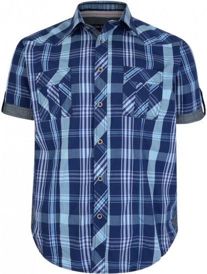 Kam Jeans 6148 Short Sleeve Shirt Navy - Krekli - Krekli - 2XL-8XL