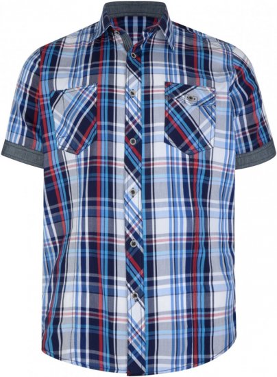 Kam Jeans 6149 Short Sleeve Shirt Blue - Krekli - Krekli - 2XL-8XL