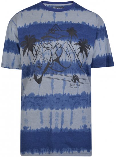 Kam Jeans 5206 Venice Beach T-shirt Blue - T-krekli - T-krekli - 2XL-14XL