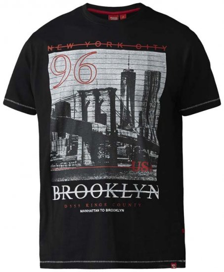 D555 Cain T-shirt Black - T-krekli - T-krekli - 2XL-14XL