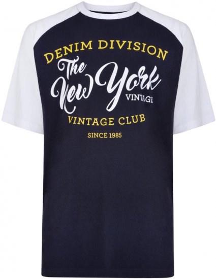 Kam Jeans 5210 Denim Division T-shirt Navy - T-krekli - T-krekli - 2XL-14XL