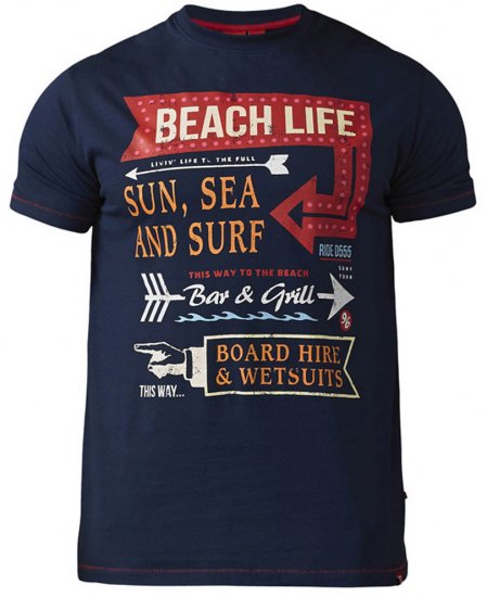 D555 Kennedy T-shirt Navy - T-krekli - T-krekli - 2XL-14XL