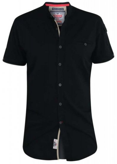 D555 Archer Collarless Shirt Black - Krekli - Krekli - 2XL-8XL