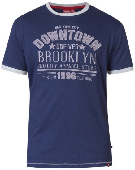 D555 Hatter T-shirt Navy - T-krekli - T-krekli - 2XL-14XL