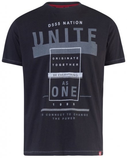 D555 Phillip T-shirt Black - T-krekli - T-krekli - 2XL-14XL
