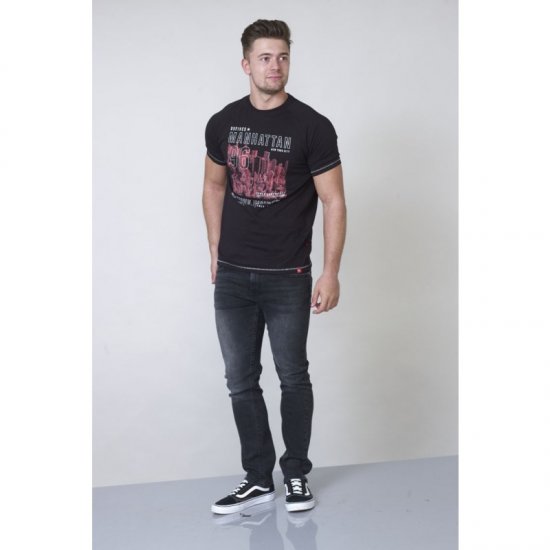 D555 Perry T-shirt Black - T-krekli - T-krekli - 2XL-14XL