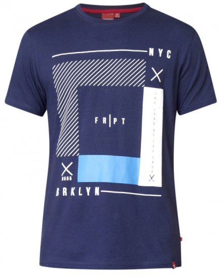 D555 Kenton T-shirt Navy - T-krekli - T-krekli - 2XL-14XL