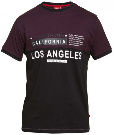 D555 Jackson T-shirt Burgundy - T-krekli - T-krekli - 2XL-14XL