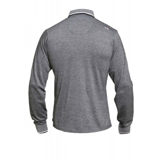 D555 Brockville Long Sleeve Polo Grey - Polo krekli - Polo krekli - 2XL-8XL