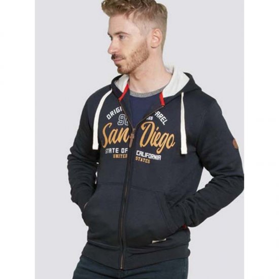D555 Stockton Hoodie Navy - Džemperi un džemperi ar kapuci - Džemperi - 2XL-14XL