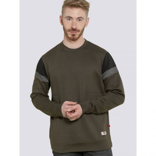 D555 Clermont Sweatshirt Khaki - Džemperi un džemperi ar kapuci - Džemperi - 2XL-14XL