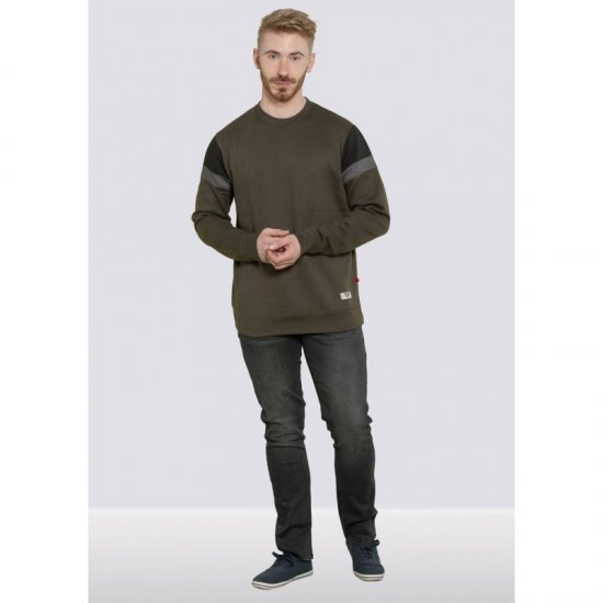 D555 Clermont Sweatshirt Khaki - Džemperi un džemperi ar kapuci - Džemperi - 2XL-14XL