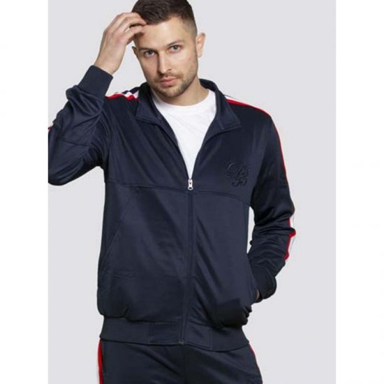 D555 Brookes Couture Zip Up Navy - Džemperi un džemperi ar kapuci - Džemperi - 2XL-14XL