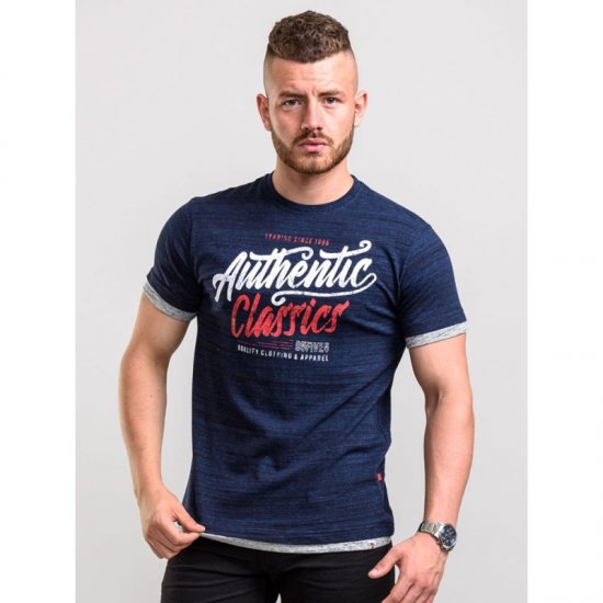 D555 Finn T-shirt Navy - T-krekli - T-krekli - 2XL-14XL