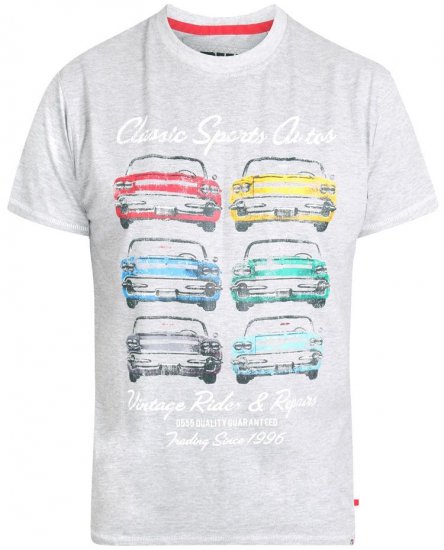 D555 Jenson T-shirt Grey - T-krekli - T-krekli - 2XL-14XL