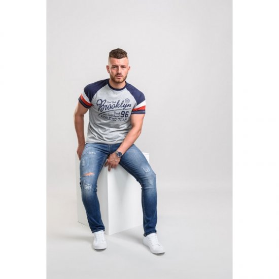 D555 Jones T-shirt Grey - T-krekli - T-krekli - 2XL-14XL
