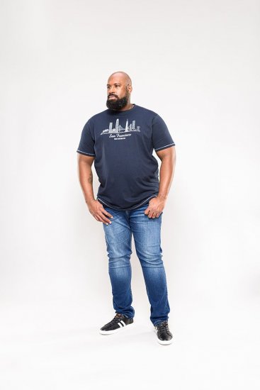 D555 Randwick San Francisco Printed T-Shirt Navy - T-krekli - T-krekli - 2XL-14XL