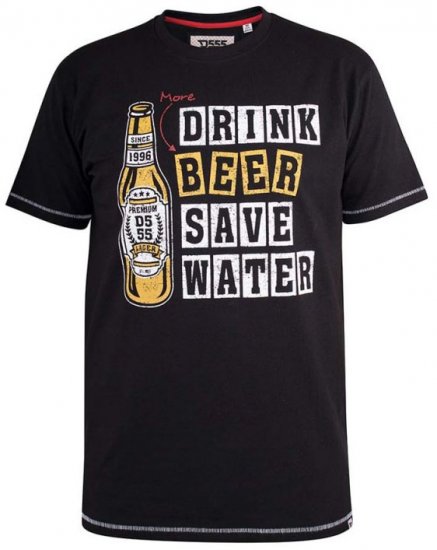 D555 Salford Save Water Drink Beer T-shirt Black - T-krekli - T-krekli - 2XL-14XL