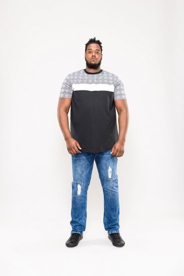 D555 Vista Couture Cut And Sew Curved Hem T-Shirt - T-krekli - T-krekli - 2XL-14XL