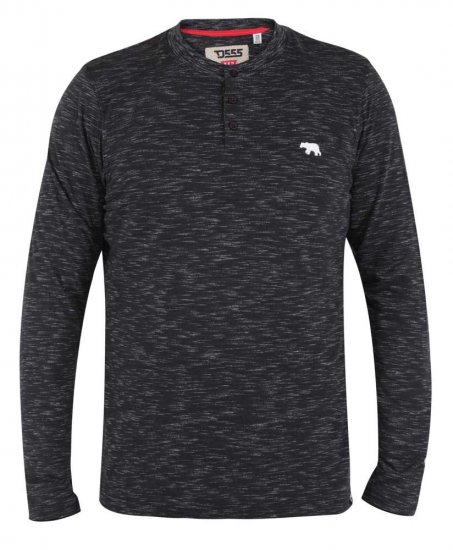 D555 Lavenham Long Sleeve Slub Grandad T-shirt - T-krekli - T-krekli - 2XL-14XL