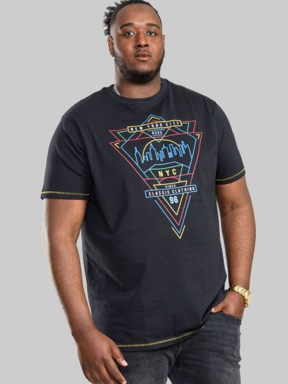D555 Taunton Neon Printed T-Shirt - T-krekli - T-krekli - 2XL-14XL