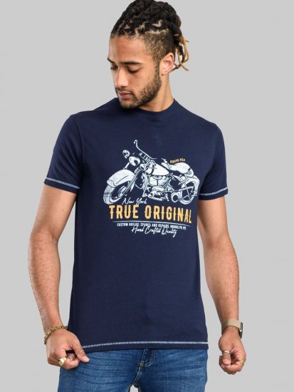 D555 Axbridge Motorbike Printed T-Shirt - T-krekli - T-krekli - 2XL-14XL