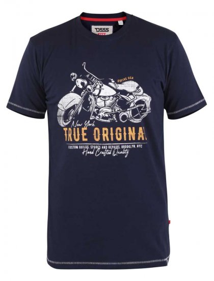 D555 Axbridge Motorbike Printed T-Shirt - T-krekli - T-krekli - 2XL-14XL
