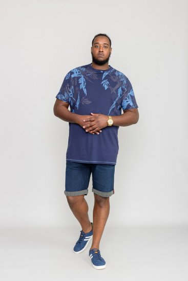 D555 BROMLEY Floral Panel Printed T-Shirt - T-krekli - T-krekli - 2XL-14XL