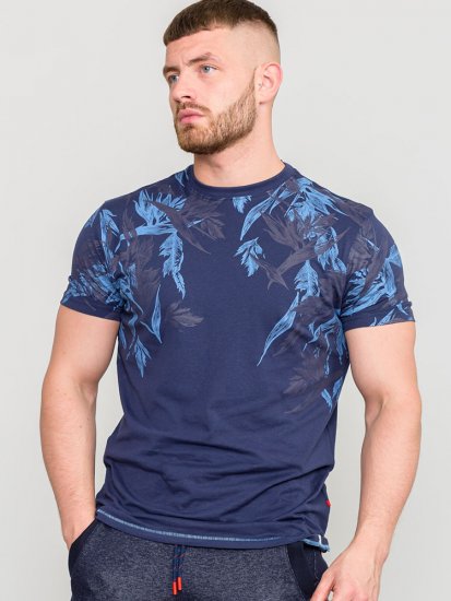 D555 BROMLEY Floral Panel Printed T-Shirt - T-krekli - T-krekli - 2XL-14XL