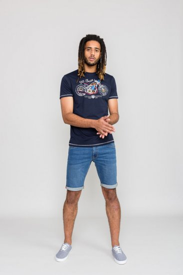 D555 DENTON Motorbike Printed T-Shirt - T-krekli - T-krekli - 2XL-14XL